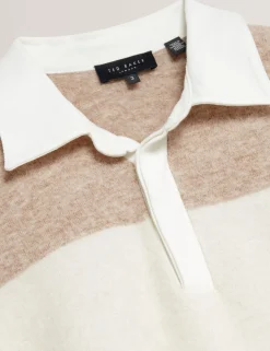 Alpaca Wool Block Stripe Rugby Shirt