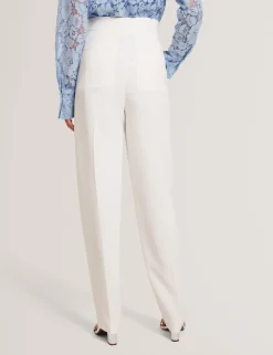 Barrel Leg Woven Tailored Trousers