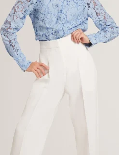 Barrel Leg Woven Tailored Trousers