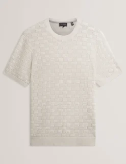 Basket Knit Wool Silk Blend T-Shirt
