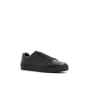 Black Leather Cup Sole Sneakers