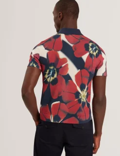 Blooms Print Knitted Short Sleeve Shirt