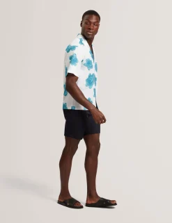 Bold Floral Seersucker Short Sleeve Shirt