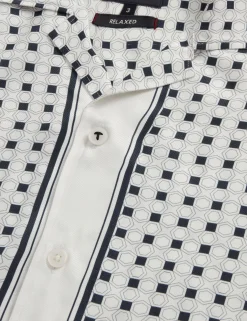 Border Print Short Sleeve Resort Shirt