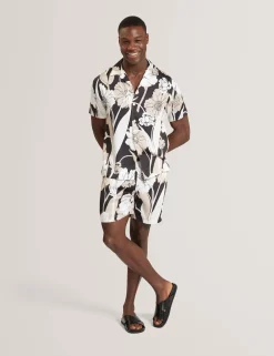 Botanical Print Short Sleeve Resort Shirt