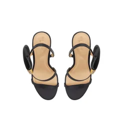 Bow Embellishment Satin Heeled Sandals