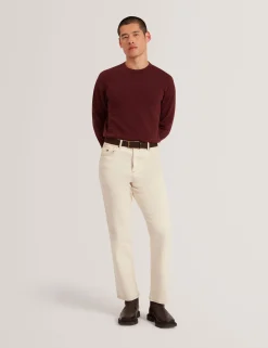Branded Texture Crew Neck Jumper
