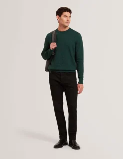 Branded Texture Crew Neck Jumper