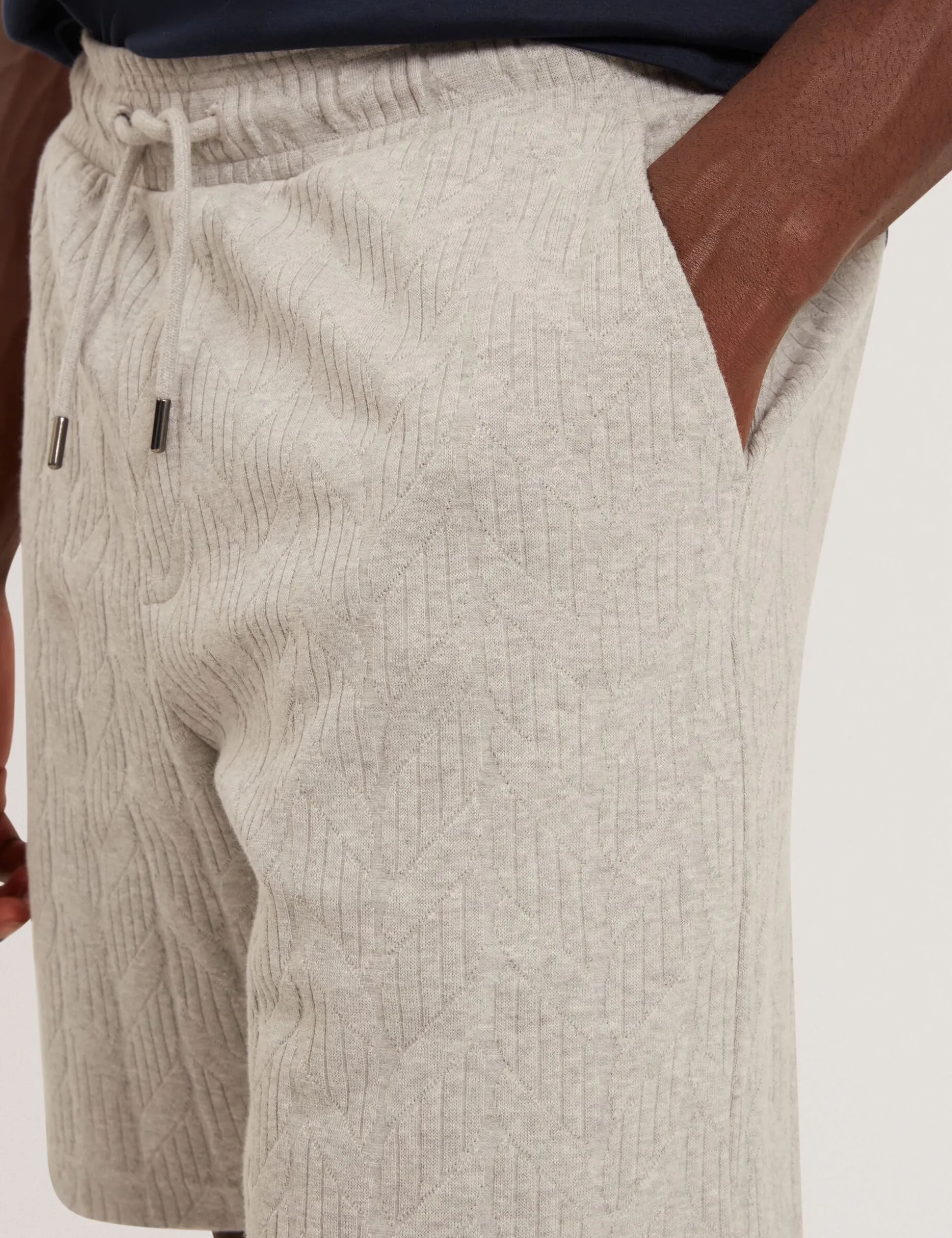 Cable Texture Pull-On Relaxed Shorts