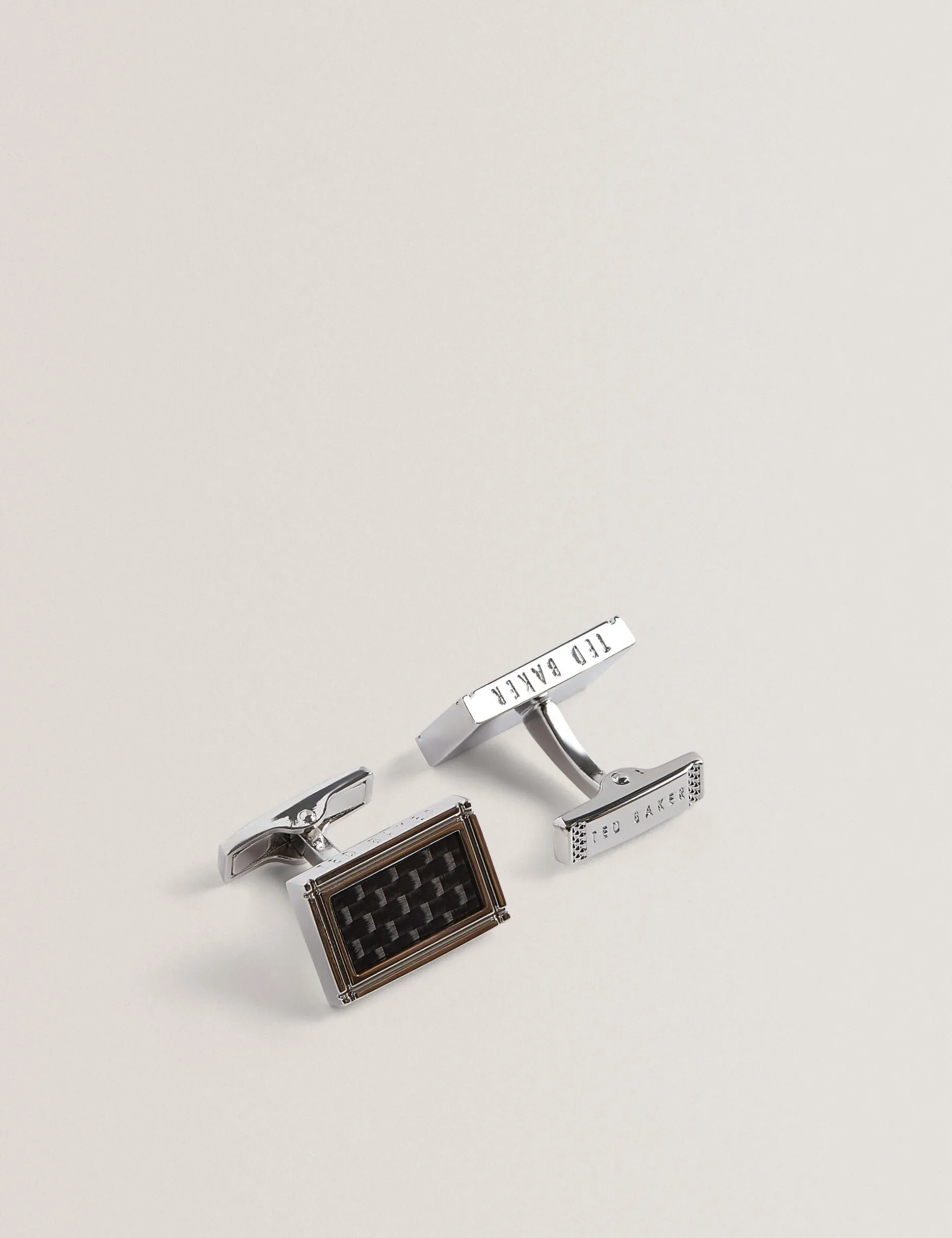 Carbon Cufflink And Tie Clip Set