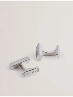 Carbon Fibre Bar Metal Cufflinks