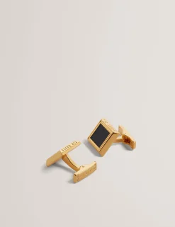 Carbon Fibre Centre Square Cufflinks
