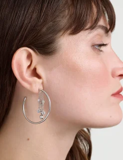 Cascade Hoop Crystal Earrings