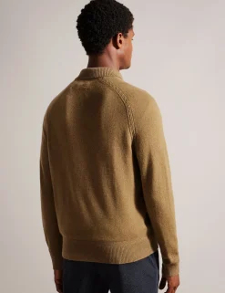 Cashmere Knit Long Sleeve Polo Top