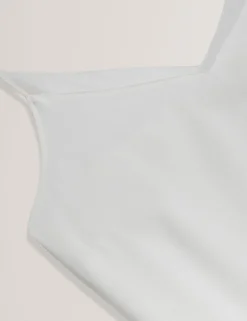 Chiffon Detail V-Neck Strappy Cami Top