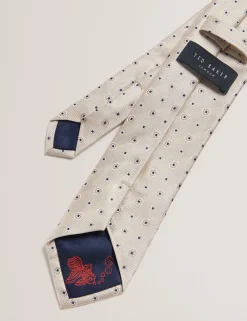 Circle Geometric Print Silk Tie