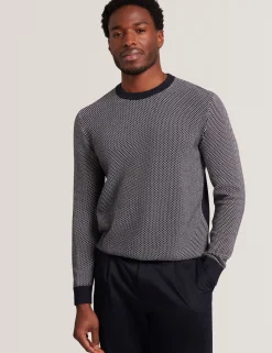Contrast Stitch Knit Cotton Polo Shirt