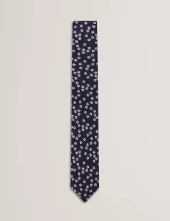 Ditsy Floral Print Silk Tie