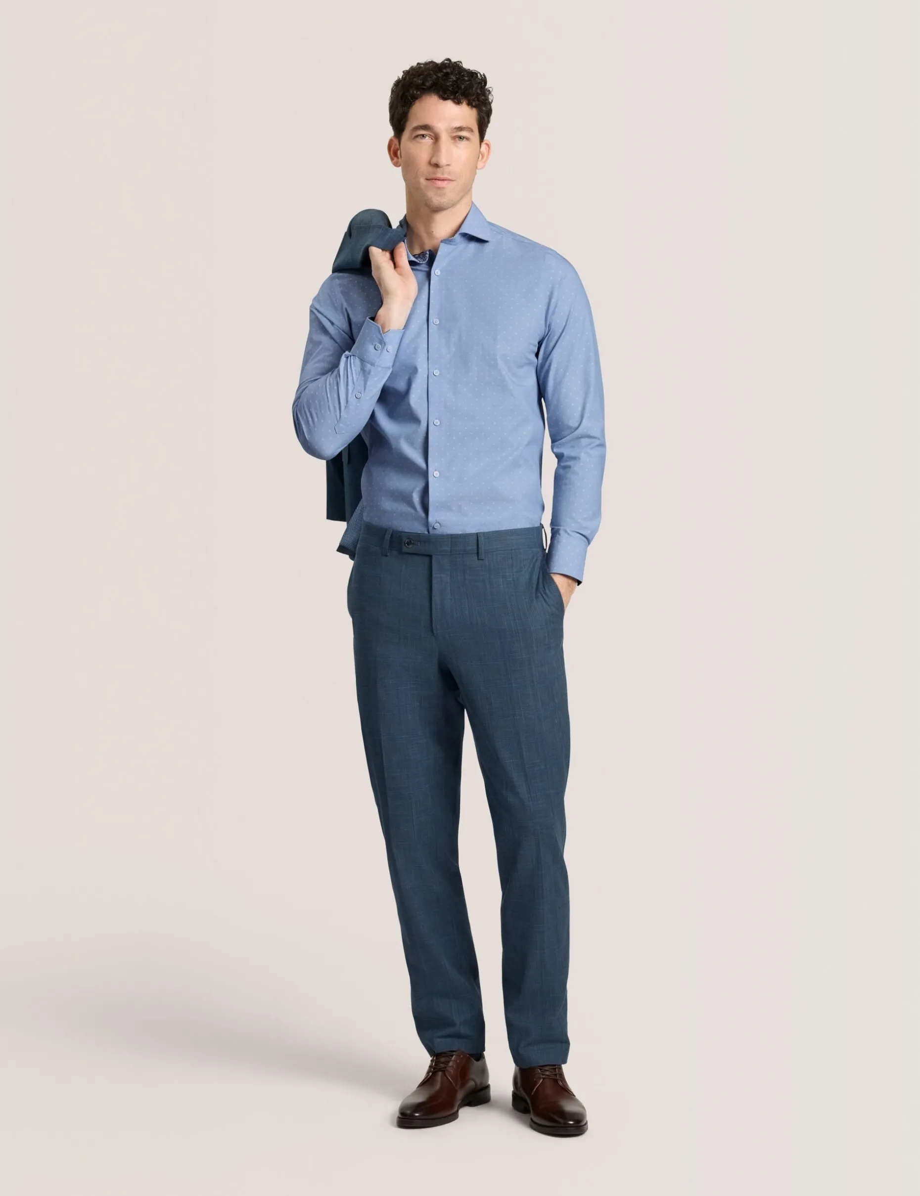 Dobby Stretch Cotton Slim Fit Shirt