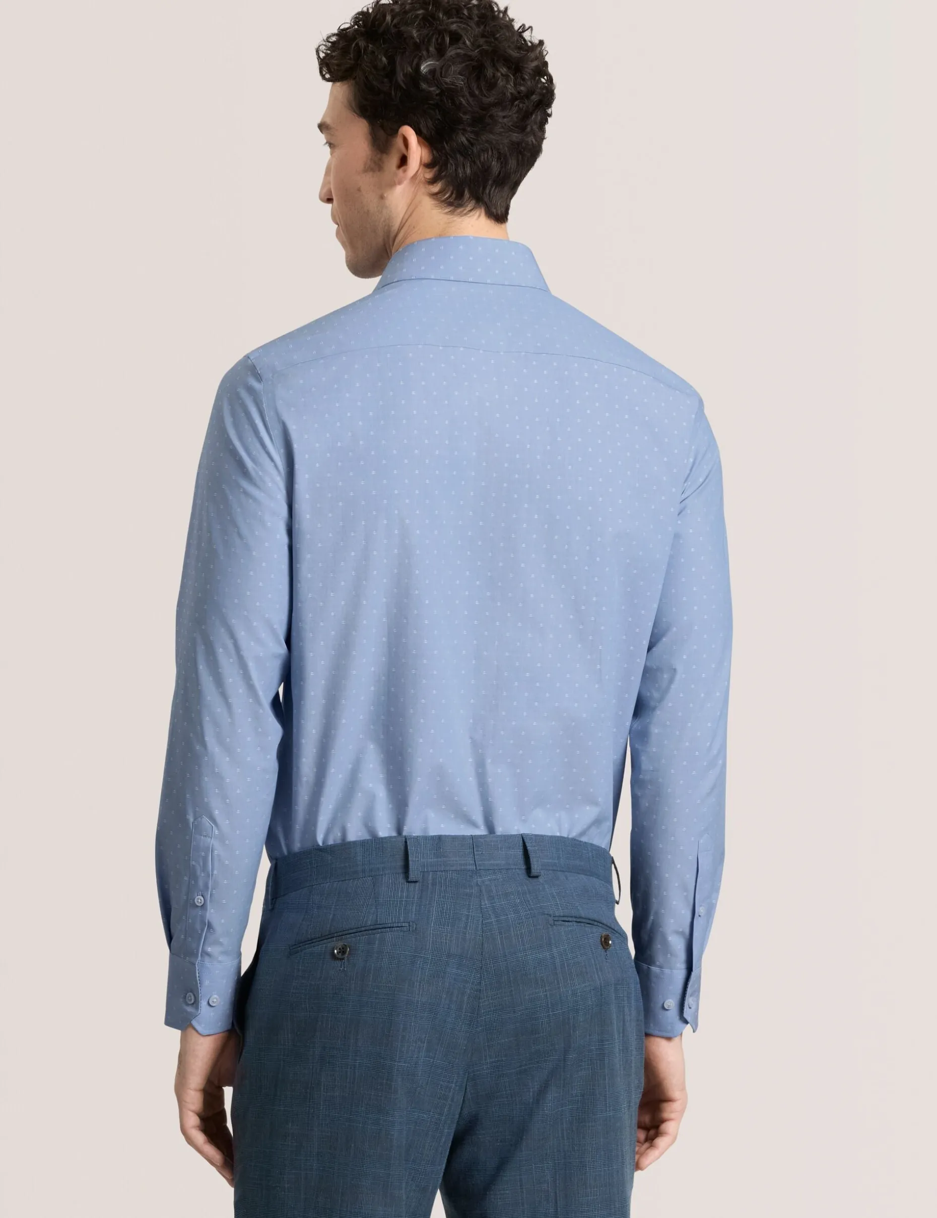 Dobby Stretch Cotton Slim Fit Shirt