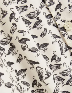 Duck Print Long Sleeve Oxford Shirt