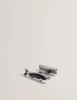 Fish Shape Branded Metal Cufflinks