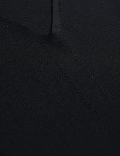 Fitted V-Neck Long Sleeve Knit Top