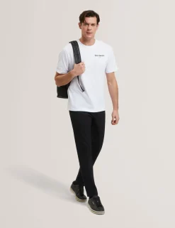 Flamingo Back Graphic Cotton T-Shirt