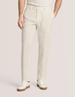 Flat Front Linen Suit Pant