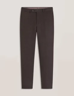 Flat Front Linen Suit Pant