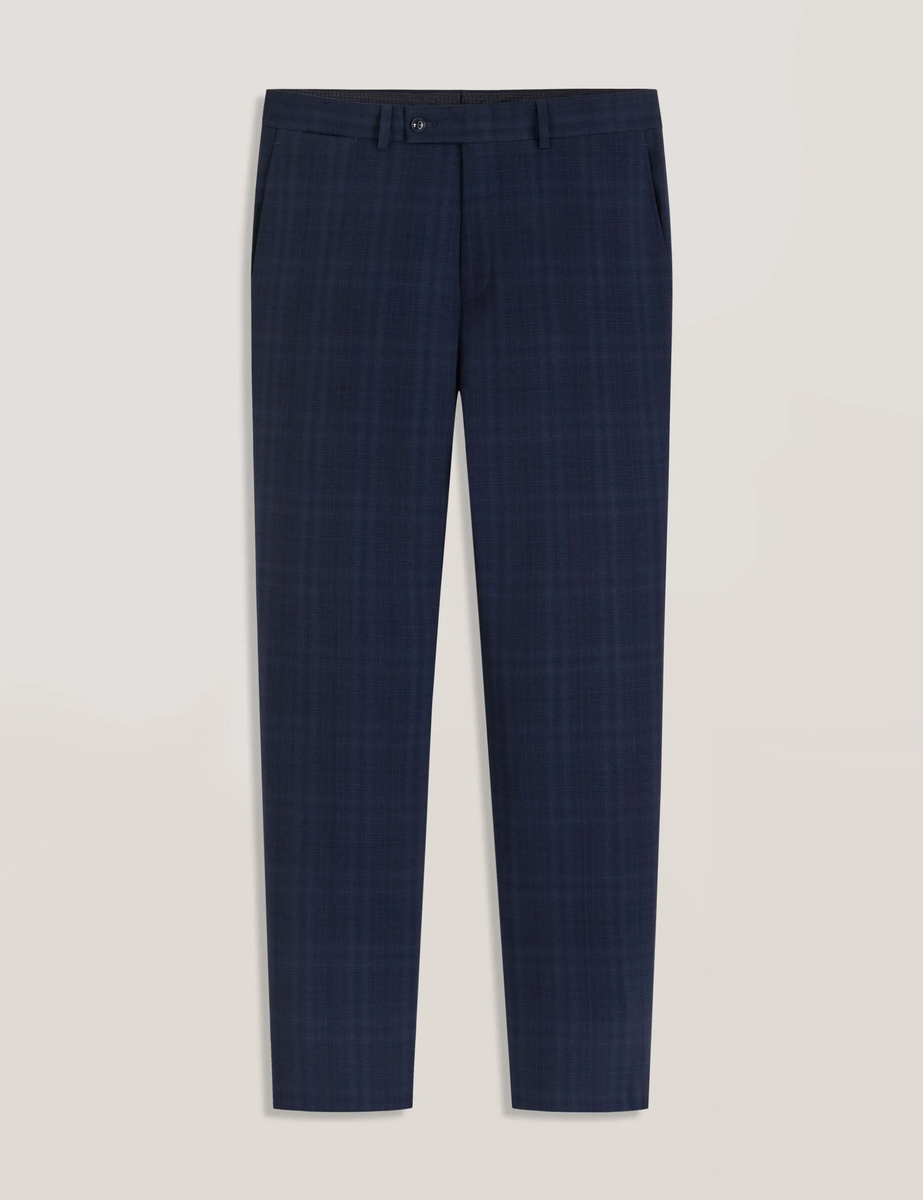 Flat Front Plaid Suit Pant