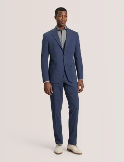 Flat Front Seersucker Suit Pant