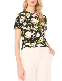Floral Cotton Short Sleeve T-Shirt