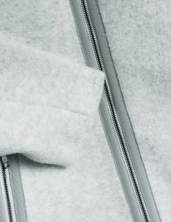 Funnel Neck Zip-Up Fleece Jacket