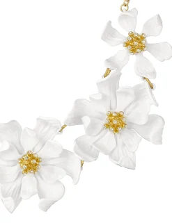 Furled Flower Enamel Necklace