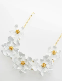 Furled Flower Enamel Necklace