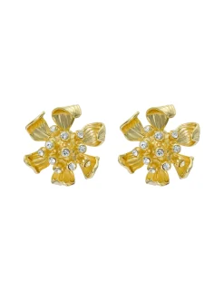 Furled Flower Stud Earrings