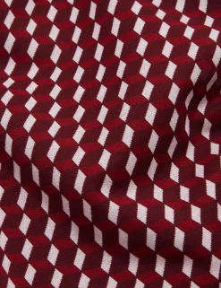 Geometric Jacquard Knit T-Shirt