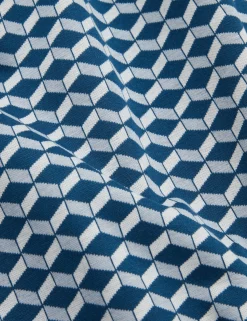 Geometric Jacquard Pique Polo Shirt