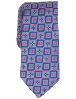 Geometric Tile Print Silk Tie