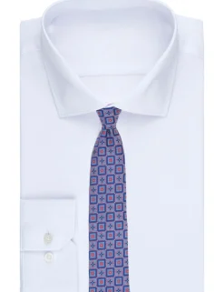 Geometric Tile Print Silk Tie
