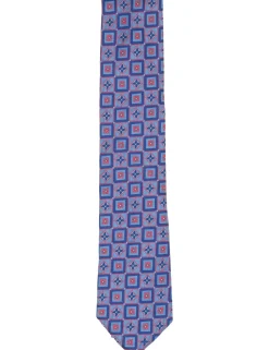 Geometric Tile Print Silk Tie