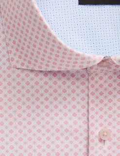 Geo Print Stretch Cotton Slim Fit Shirt