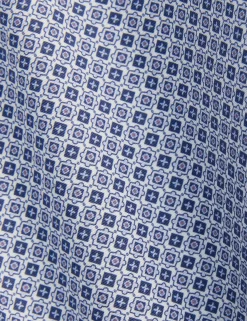Geo Print Stretch Cotton Slim Fit Shirt