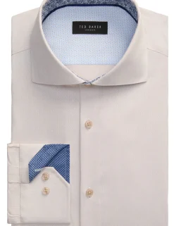 Geo Texture Stretch Cotton Slim Fit Shirt