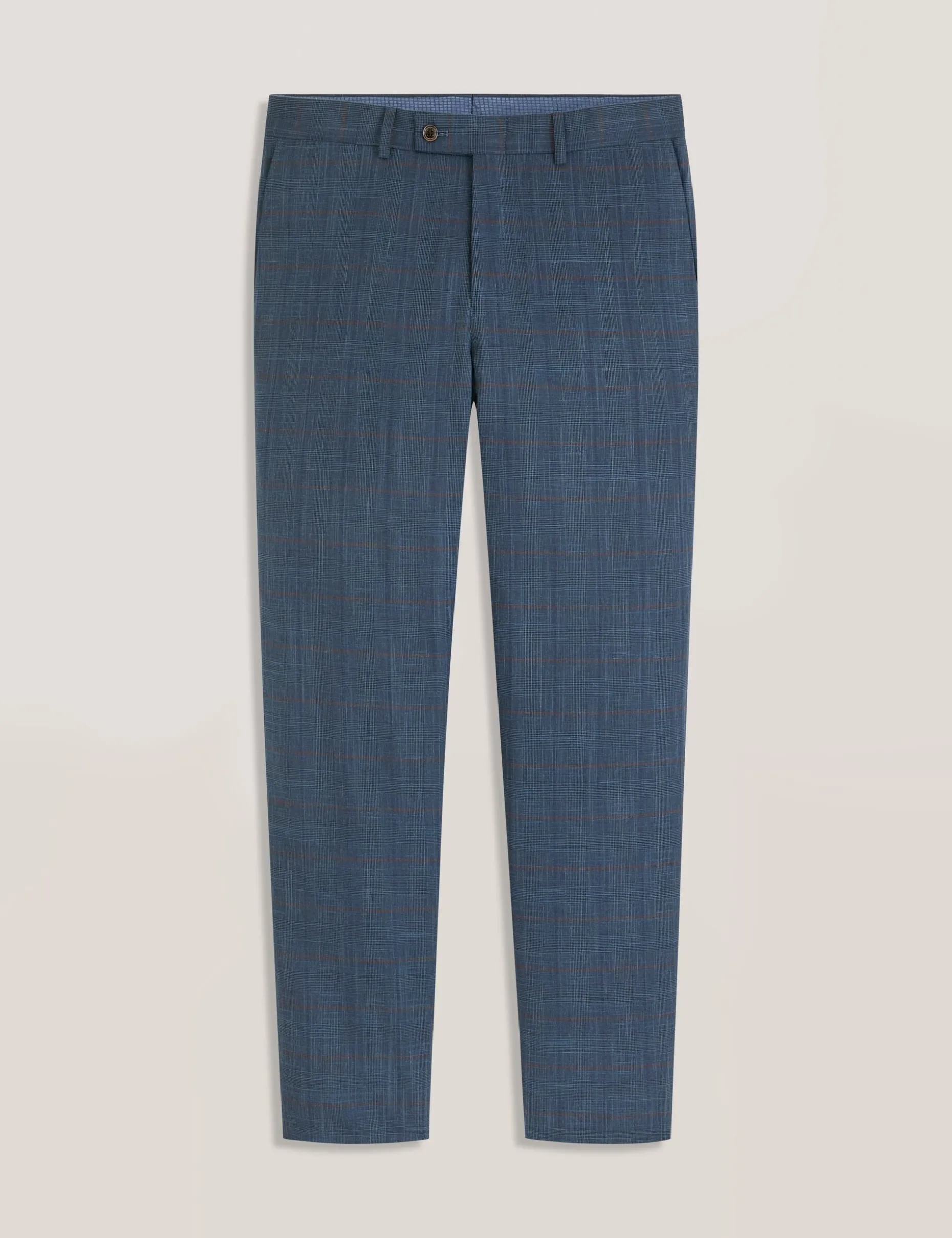 Glen Check Cotton Blend Suit Pants