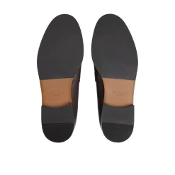 Grained Leather Penny Loafers