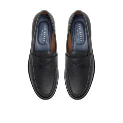 Grained Leather Penny Loafers