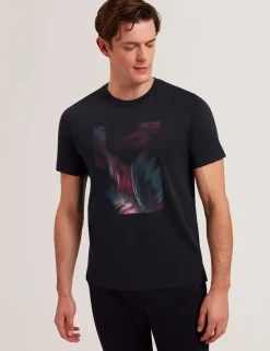 Graphic Print Crew Neck Cotton T-Shirt