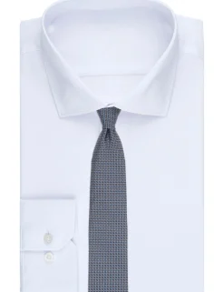 Grid Dot Silk Tie
